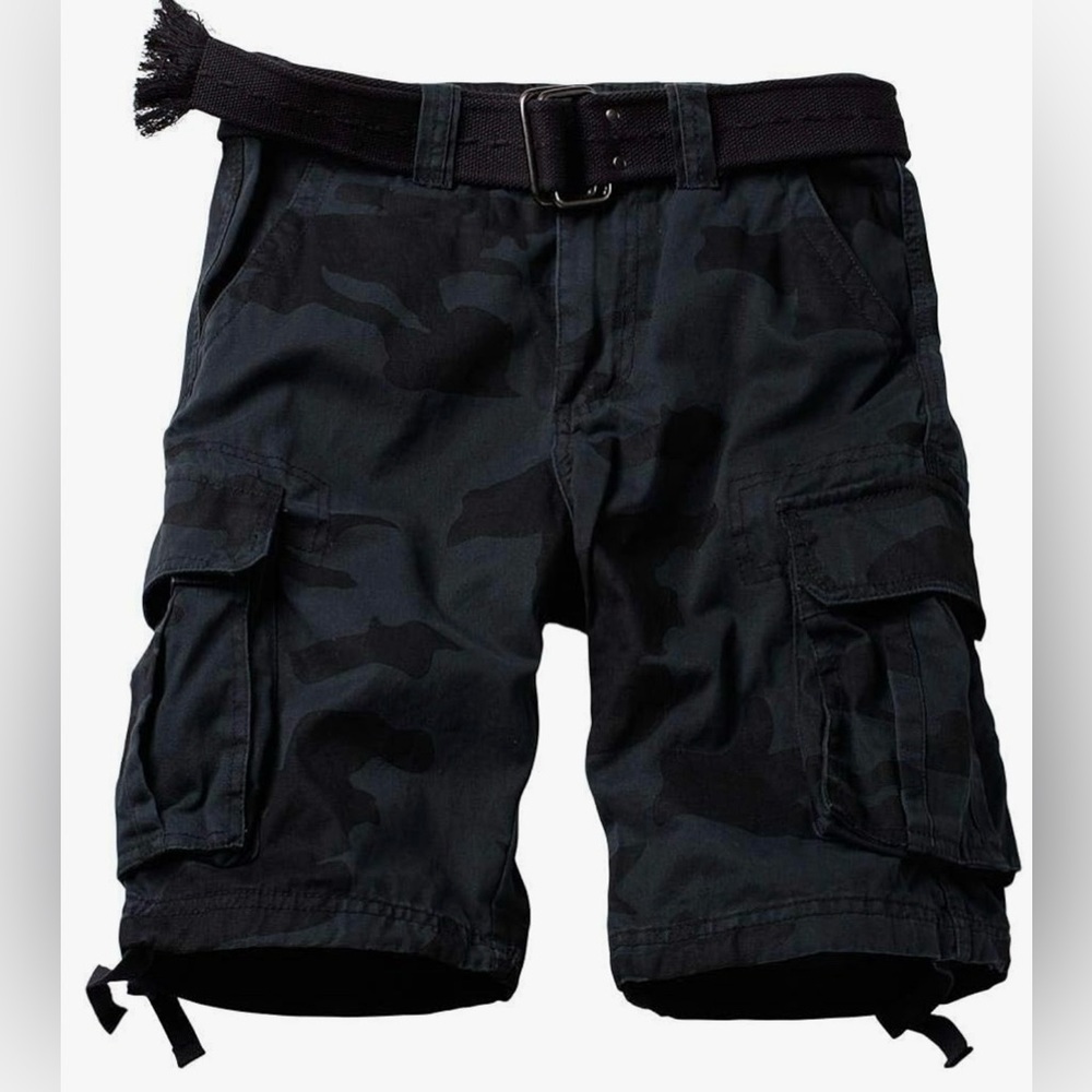 AKARMY Men's Camo Cargo Shorts Outdoor Multi-Pocket Cotton Casual Shorts